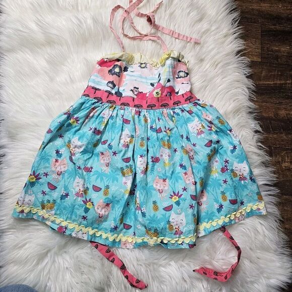 Matilda Jane PLATINUM Ellie Top Girls Size 10 Kitten Luau Hawaiian - Picture 1 of 6